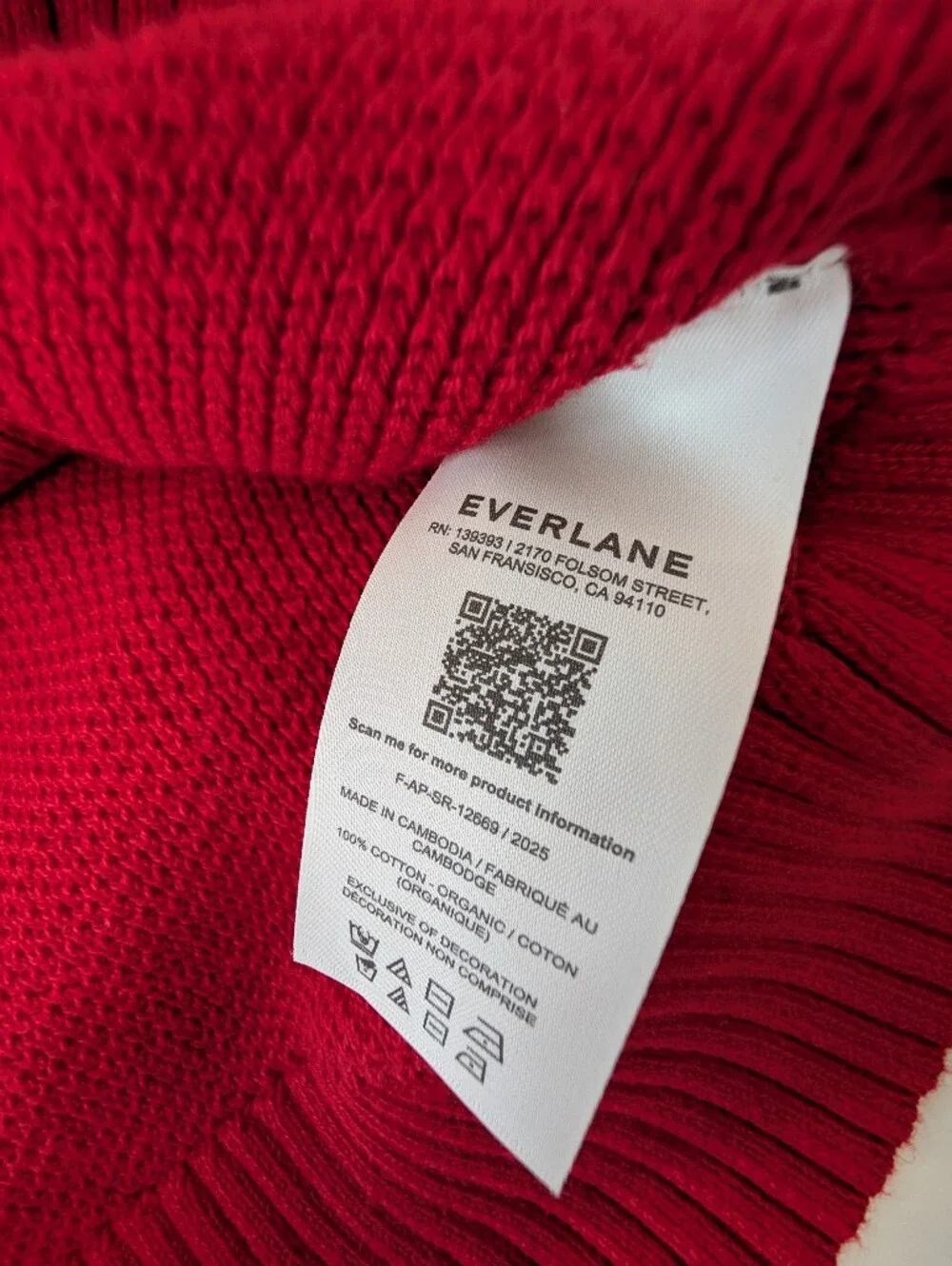 Everlane ♥️ Swifty Red Cotton Crewneck Sweater - Picture 11 of 11